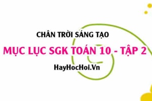 Mục lục SGK Toán 10 tập 2 Chân trời sáng tạo - Lý thuyết và bài tập Toán 10 tập 2 Chân trời sáng tạo